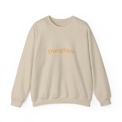 Daughter Crewneck Sweatshirt — Minimalist Pastel 'Daughter' Casual Pullover