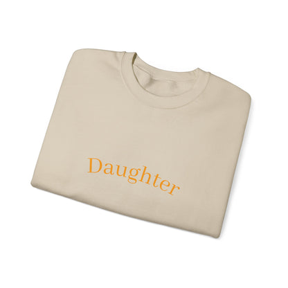 Daughter Crewneck Sweatshirt — Minimalist Pastel 'Daughter' Casual Pullover