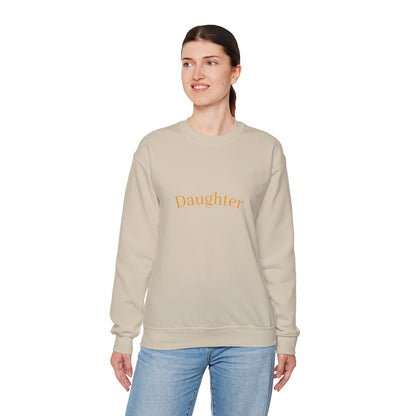Daughter Crewneck Sweatshirt — Minimalist Pastel 'Daughter' Casual Pullover