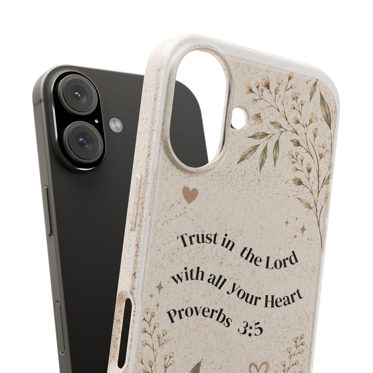 Trust in the Lord Proverbs 3:5 Phone Case | Biodegradable Floral Christian