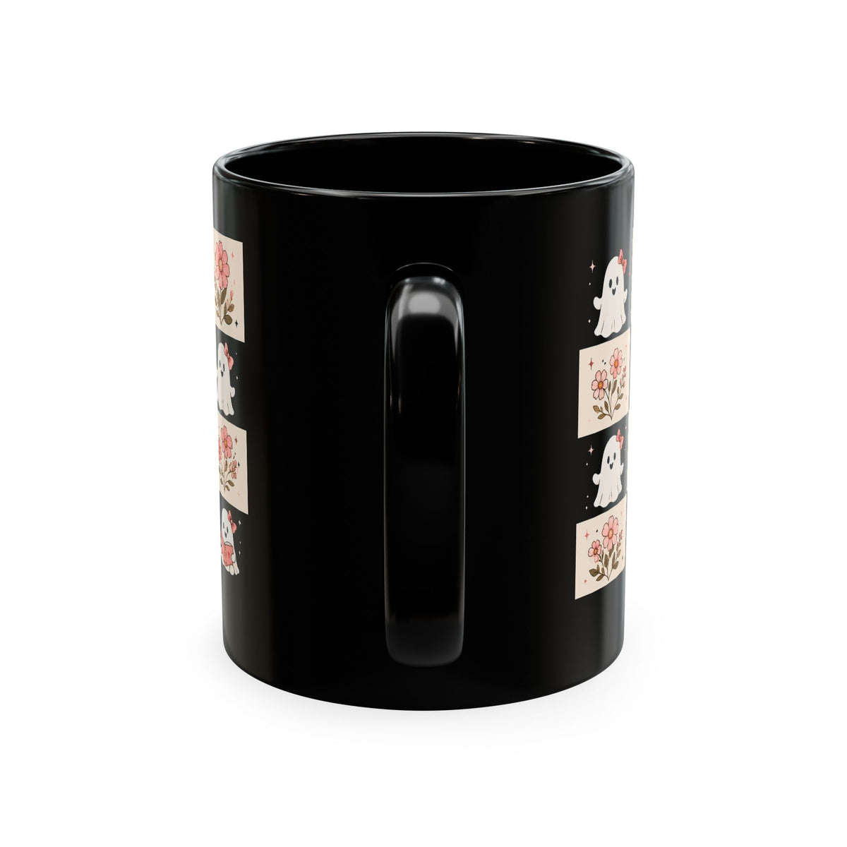 Cute Ghosts and Flowers Mug | Ceramic Coffee Cup