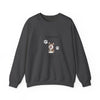A dark gray crewneck sweatshirt featuring a custom graphic of a Shiba Inu dog with the name 'Charlie' and paw prints on the front, displayed against a plain white background.