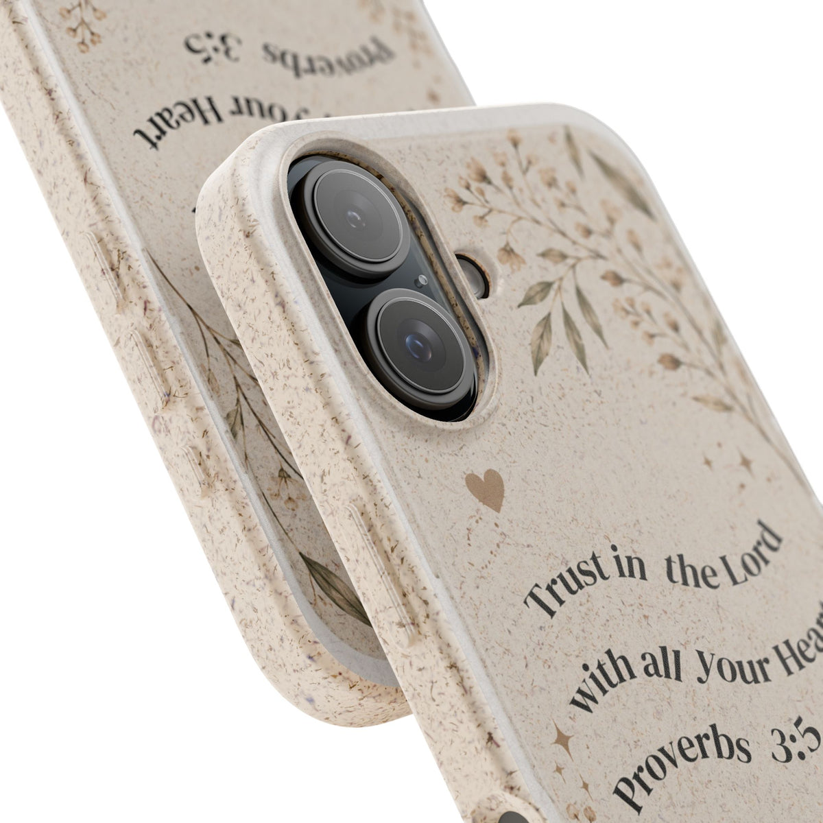 Trust in the Lord Proverbs 3:5 Phone Case | Biodegradable Floral Christian