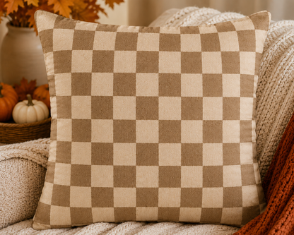 Autumn Patchwork Ghosts Throw Pillow Case | Pumpkin Leaves Cozy Fall