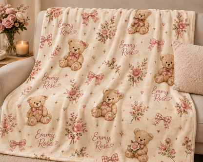 Personalized Name  Velveteen Blanket