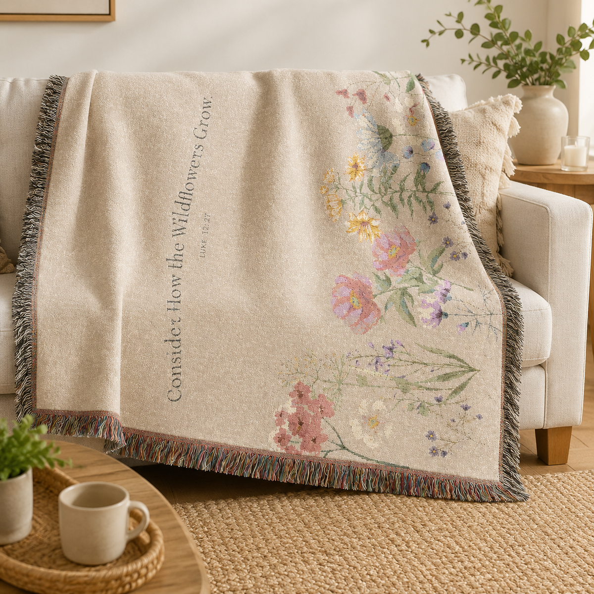 Faith Inspired  Woven Throw Blanket