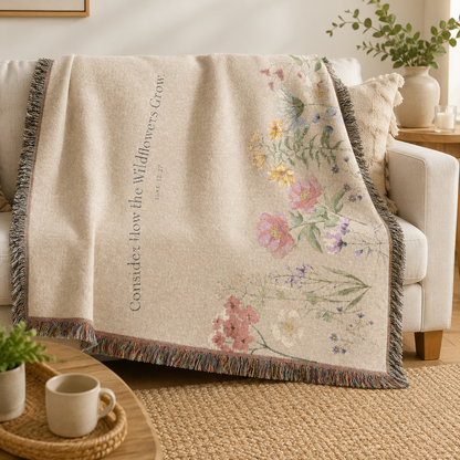 Faith Inspired  Woven Throw Blanket
