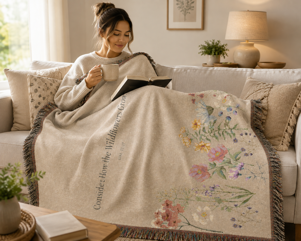 Faith Inspired  Woven Throw Blanket