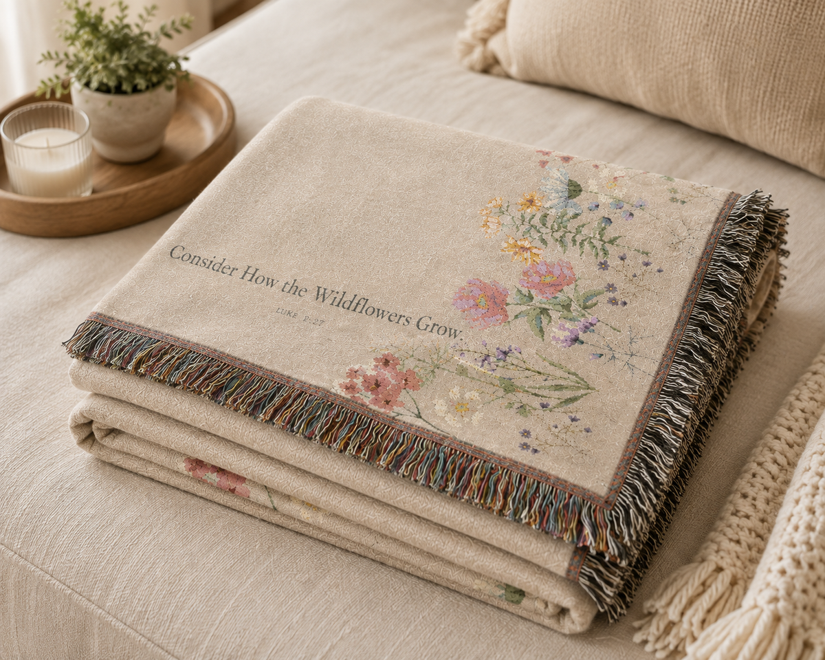 Faith Inspired  Woven Throw Blanket