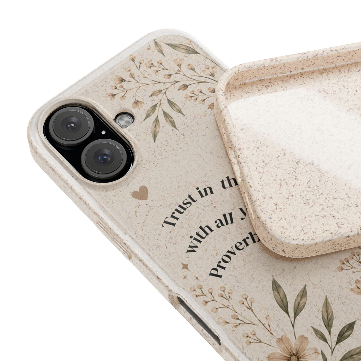 Trust in the Lord Proverbs 3:5 Phone Case | Biodegradable Floral Christian